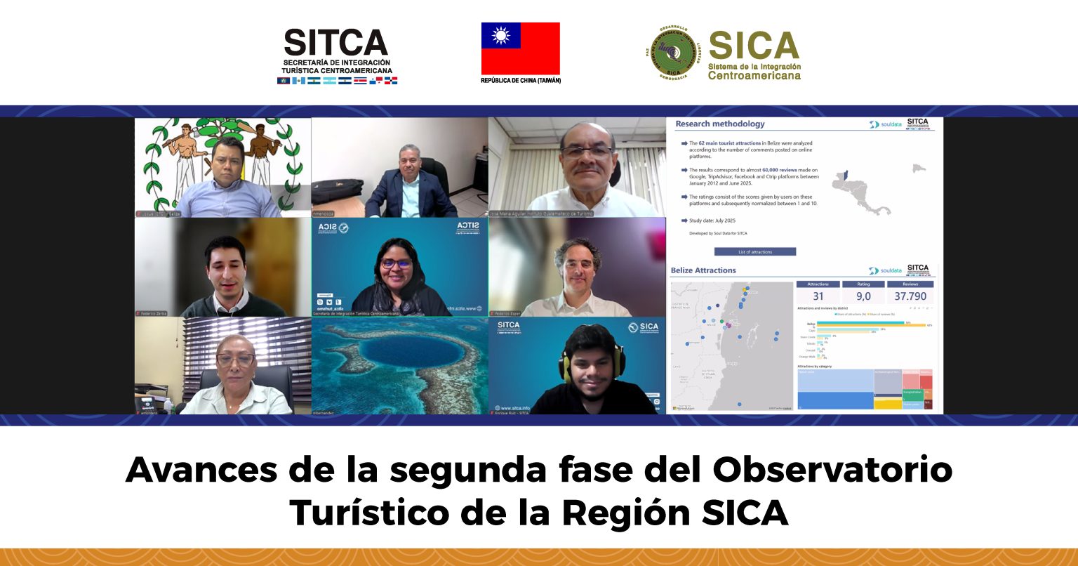 Avanza la II fase del Observatorio Turístico de la Región SICA – SITCA